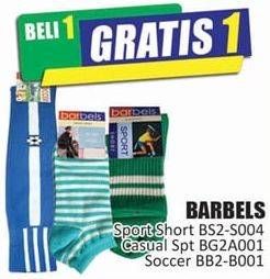 Promo Harga BARBELS Kaos Kaki B001, Sock CA Sport BG2A001, Sport Short BS2-S004  - Hari Hari