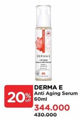 Promo Harga Derma-e Anti Aging Serum 60 ml - Watsons