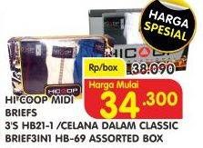 Promo Harga HICOOP Men Underwear HB-69 Assorted, HB-21 3 pcs - Superindo