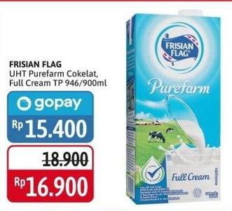 Promo Harga Frisian Flag Susu UHT Purefarm Swiss Chocolate, Full Cream 900 ml - Alfamidi