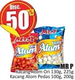 Promo Harga MR.P Kacang Atom Original, Pedas 100 gr - Hari Hari