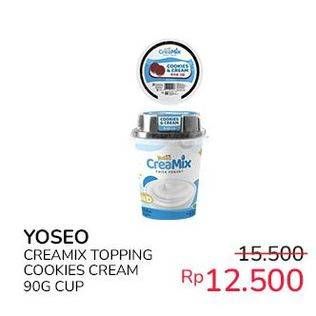 Promo Harga YOSEO Creamix Thick Yogurt Cookies Cream 110 gr - Indomaret