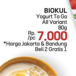 Promo Harga Biokul Yogurt To Go! All Variants 80 gr - LotteMart