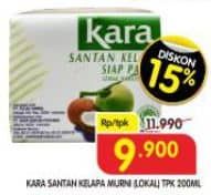 Promo Harga Kara Coconut Cream (Santan Kelapa) Kecuali 200 ml - Superindo