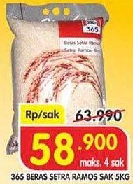 Promo Harga 365 Beras 5 kg - Superindo