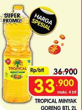 Promo Harga Tropical Minyak Goreng 2000 ml - Superindo