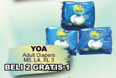 Promo Harga YOA Adult Diapers Pants M5, L4, XL3  - Yogya