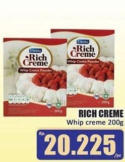 Promo Harga ELLENKA Rich Creme Whip Cream 200 gr - Hari Hari