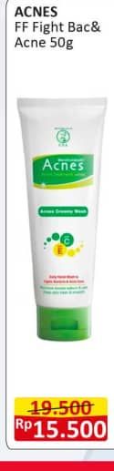Promo Harga Acnes Facial Wash Fights Bacteria Acne Care 50 gr - Alfamart
