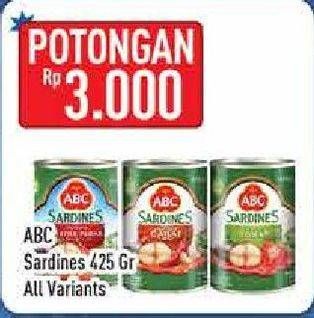 Promo Harga ABC Sardines All Variants 425 gr - Hypermart