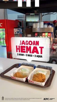 Promo Harga KFC Jagoan Hemat Ayam + Nasi + Aqua  - KFC