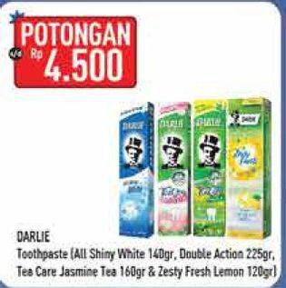 Promo Harga DARLIE Toothpaste All Shiny White/Double Action/Tea Care Green Tea  - Hypermart