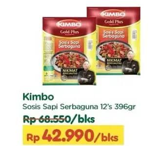 Promo Harga Kimbo Sosis Sapi Serbaguna 396 gr - TIP TOP