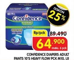 Promo Harga Confidence Adult Diapers Heavy Flow M10, L8 8 pcs - Superindo