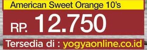 Promo Harga NUTRISARI Powder Drink American Sweet Orange 10 sachet - Yogya