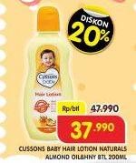 Promo Harga CUSSONS BABY Hair Lotion Almond Oil Honey 200 ml - Superindo