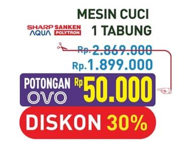 Promo Harga Sharp/Sanken/AQUA/Polytron  - Hypermart