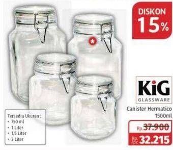 Promo Harga KIG Glass Jar Hermatico  - Lotte Grosir