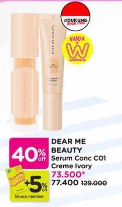 Promo Harga Dear Me Beauty Serum Concealer C01 Cream Ivory  - Watsons