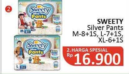 Promo Harga Sweety Silver Pants L7+1, M8+1, XL6+1 7 pcs - Alfamidi