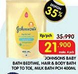 Promo Harga JOHNSONS Bedtime, Top to Toe, Milk Bath  - Superindo