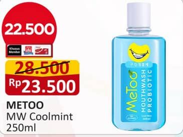 Promo Harga Metoo Mouthwash Cool Mint 250 ml - Alfamart