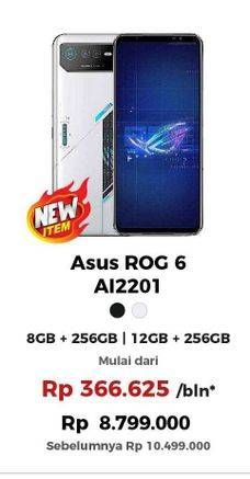 Promo Harga Asus ROG 6 AI2201 12GB + 256GB, 8GB + 256GB  - Erafone