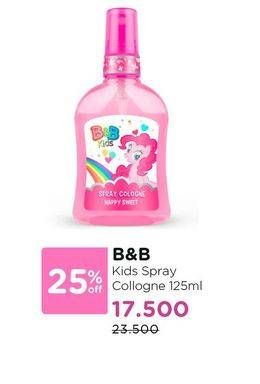 Promo Harga B&B KIDS spray cologne All Variants 125 ml - Watsons