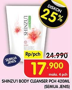 Promo Harga SHINZUI Body Cleanser All Variants 420 ml - Superindo