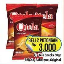 Promo Harga Qtela Keripik Singkong Balado, Barbeque, Original 60 gr - Hypermart