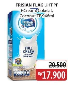 Promo Harga Frisian Flag Susu UHT Purefarm Full Cream, Swiss Chocolate, Coconut Delight 946 ml - Alfamidi