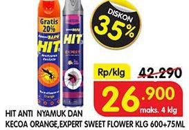 Promo Harga HIT Aerosol Orange/ Expert Sweet Flower 675 mL  - Superindo