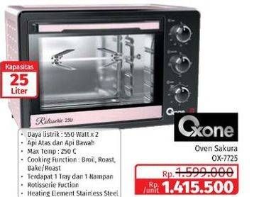 Promo Harga OXONE OX-7725 | Sakura Oven Eco 25 L  - Lotte Grosir
