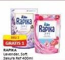 Promo Harga So Klin Rapika Pelicin Pakaian Lavender Splash, Sakura Strawberry 400 ml - Alfamart