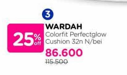 Promo Harga Wardah Colorfit Perfect Glow Cushion 32N Neutral Beige 15 gr - Watsons