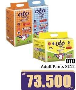 Promo Harga OTO Adult Diapers Pants XL12 12 pcs - Hari Hari