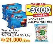 Promo Harga Sariwangi Teh Asli per 2 box 50 pcs - Indomaret