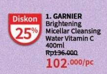 Promo Harga Garnier Micellar Water Vitamin C 400 ml - Guardian