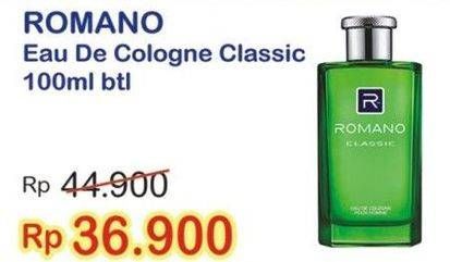 Promo Harga ROMANO Eau De Cologne Classic 100 ml - Indomaret