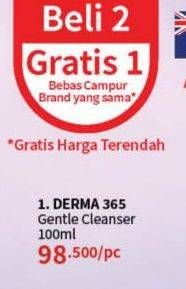 Promo Harga Derma 365 Gentle Cleanser 100 ml - Guardian