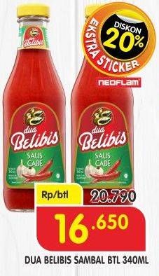 Promo Harga DUA BELIBIS Saus Cabe 340 ml - Superindo