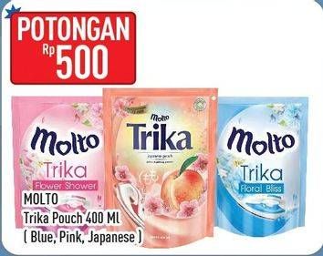 Promo Harga MOLTO Trika Blue, Pink, Japanese Peach 400 ml - Hypermart