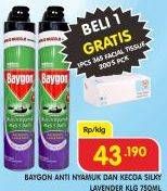 Promo Harga BAYGON Insektisida Spray Silky Lavender 750 ml - Superindo