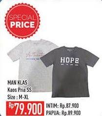 Promo Harga MAN KLAS Kaos Pria S/S M-XL  - Hypermart