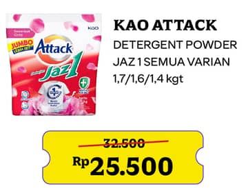 Promo Harga Attack Jaz1 Detergent Powder All Variants 1400 gr - Indomaret