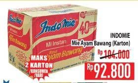 Promo Harga INDOMIE Mi Kuah Ayam Bawang per 40 pcs 69 gr - Hypermart