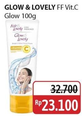 Promo Harga Glow & Lovely (fair & Lovely) Facial Foam Bright C Glow Vitamin C 100 gr - Alfamidi