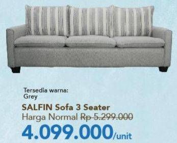 Promo Harga Salfin Sofa 3 Seater  - Carrefour