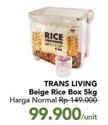 Promo Harga Rice Box Beige 5 kg - Carrefour