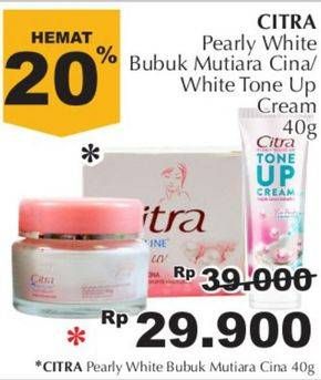 Promo Harga CITRA Tone Up Pearly White Face Cream 40 gr - Giant